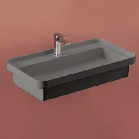 Artceram Fuori Scala Раковина 80х45 см, без отв., встраиваемая, без перелива, цвет: grigio oliva