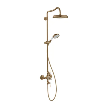 Axor Montreux Showerpipe Душевая стойка, верхний душ 24.5см., со смесителем термостатическим, ручный душем, цвет: бронза