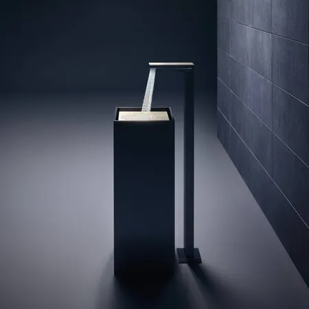 Axor MyEdition Смеситель для раковины, напольный, на 1 отв., излив 245мм, с донным клапаном, внешняя часть, цвет: хром/зеркальное стекло