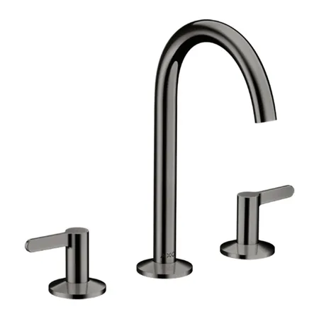 Axor One Смеситель для раковины 170, на 3 отв., с донным клапаном Push-Open, цвет: полированный черный хром