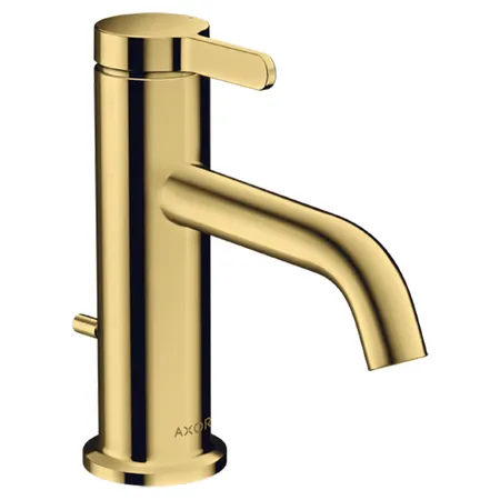 Axor One Смеситель для раковины 70, на 1 отв., с донным клапаном, цвет: полированное золото