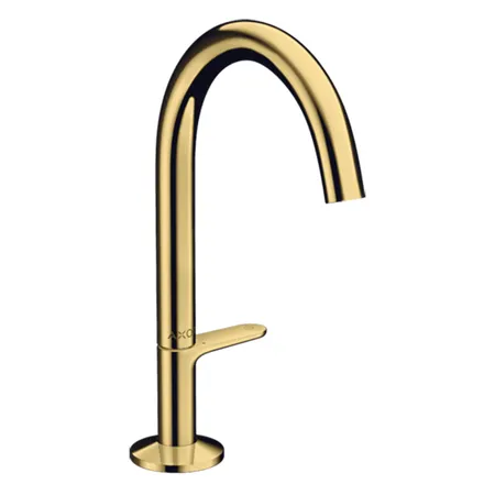 Axor One Смеситель для раковины Sel 170, на 1 отв., с донным клапаном Push-Open, цвет: полированное золото
