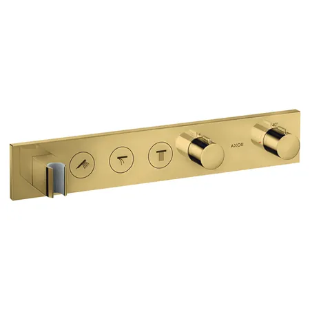 Axor Select Смеситель для душа, встраиваемый, термостатический, на 3 выхода,  530/90, (внешняя часть), цвет: полированное золото