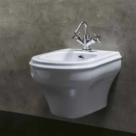Azzurra Charme Биде подвесное 52x40xH34 см с 1 отв., c креплением KIT 2000 CF, цвет: Bianco lucido