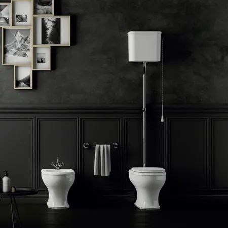 Azzurra Charme Унитаз напольный 52x40 см, 3L Water Saving, слив универсальный, сиденье микролифт, с креплением VFV, цвет: Bianco lucido