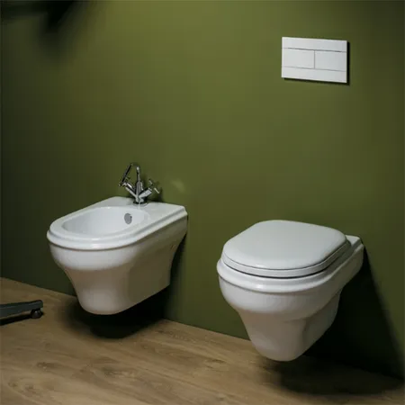 Azzurra Charme Унитаз подвесной 52x40xH36 см, c креплением KIT 2000 CF, цвет: Bianco lucido