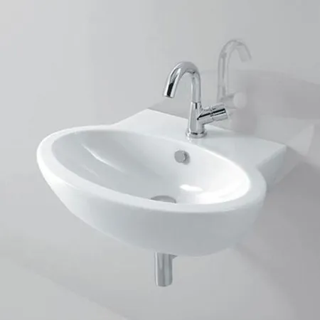 Azzurra Comoda Раковина подвесная 65x50 см, с 1 отв. под смеситель, цвет: Bianco lucido