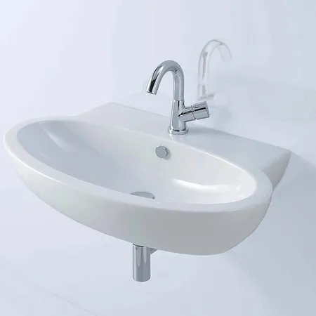 Azzurra Comoda Раковина подвесная 80x50 см, с 1 отв. под смеситель, цвет: Bianco lucido