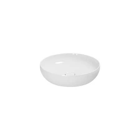 Azzurra Elegance Circle Раковина круглая накладная, ∅40xH10 см, без отв., без перелива, цвет: Bianco lucido