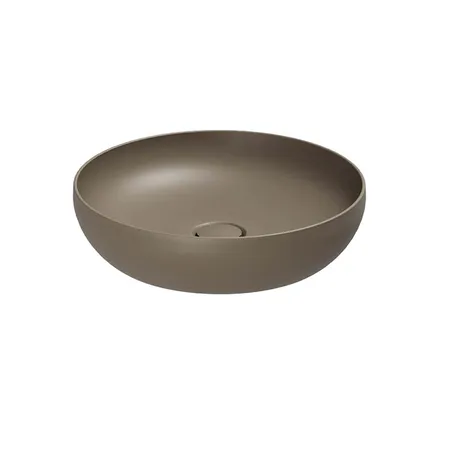 Azzurra Elegance Circle Раковина круглая накладная, ∅40xH10 см, без отв., без перелива, цвет: Tortora