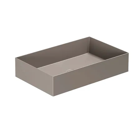 Azzurra Elegance Squared Раковина накладная, 60x38xH12,5 см, без отв., без перелива, цвет: Tortora