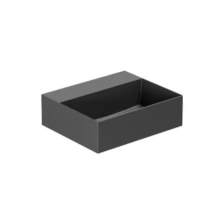 Azzurra Elegance Squared Раковина подвесная/накладная, 42x35xH12,5 см, без отв., цвет: Carbone