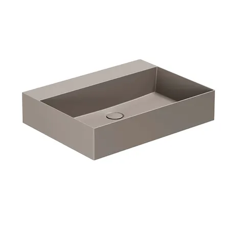 Azzurra Elegance Squared Раковина подвесная/накладная, 60x45xH12,5 см, без отв., цвет: Tortora