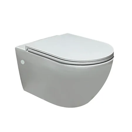 Azzurra Lilac Унитаз подвесной 56x36см, безободковый, смыв Tornado, цвет: белый глянцевый