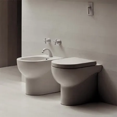 Azzurra Nuvola Mini Унитаз напольный 46x35xH42 см, 3L Water Saving, с креплением VFV, с сиденьем, цвет: Bianco lucido
