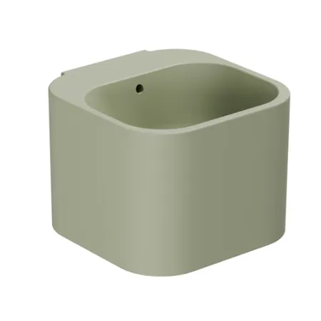 Azzurra Tandem Раковина подвесная 44x43xH32 см, без отв., с переливом, цвет: Nature green