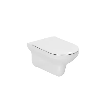 Azzurra Thin Унитаз подвесной 56x36xH33 см с сиденьем микролифт, цвет: Bianco lucido