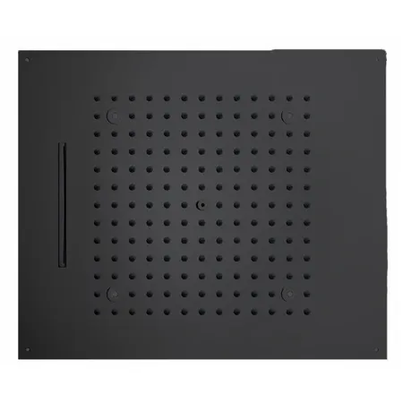BOSSINI DREAM/2 Верхний душ 570 x 470 мм, 2 режима (дождь, каскад), с 4 LED (белый), блок питания/управления, цвет: черный матовый
