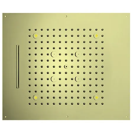 BOSSINI DREAM/3 Верхний душ 570 x 470 мм, 3 режима (дождь, каскад, туман), с 4 LED RGB, блок питания/управления, Cromoterapia, цвет: золото