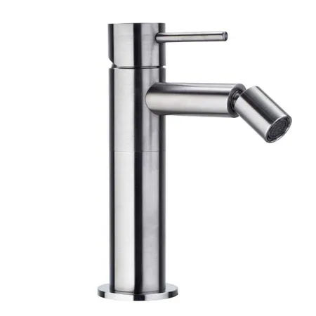 Bossini Inox Однорычажный Смеситель для биде на 1 отв., из нержавеющей стали без донного клапана, цвет: Сатинированная сталь