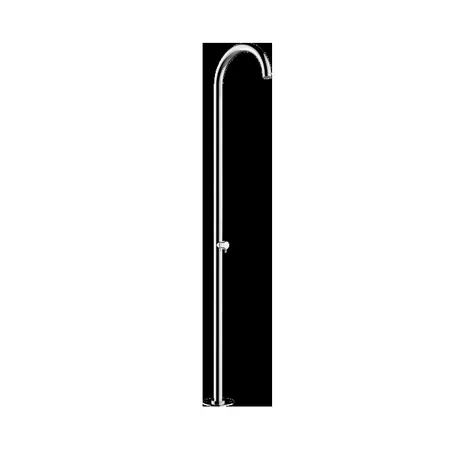 Bossini Mont Blanc Душевая колонна  из стали INOX, верхний душ 54см с подкл. в пол с встроенной частью, цвет: хром
