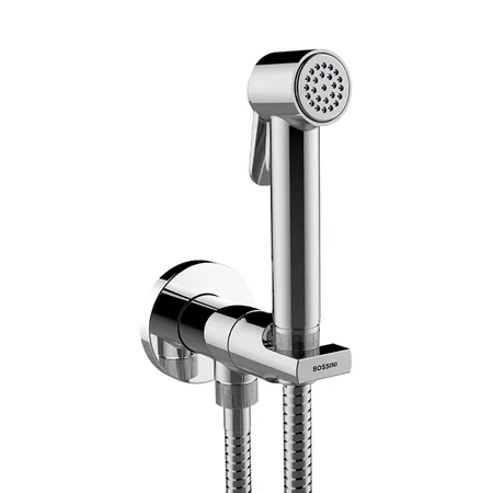 Bossini Paloma Brass Гигиенический душ со смесителем, лейкой и шлангом 125см., цвет: хром