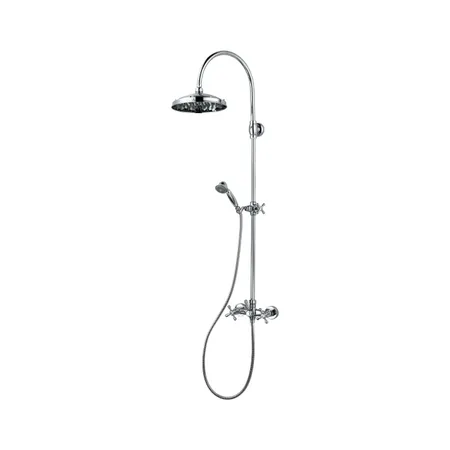 Bossini Retro Душевая стойка с верхним душем Ø23см., ручным душем и шлангом 150см., цвет: хром