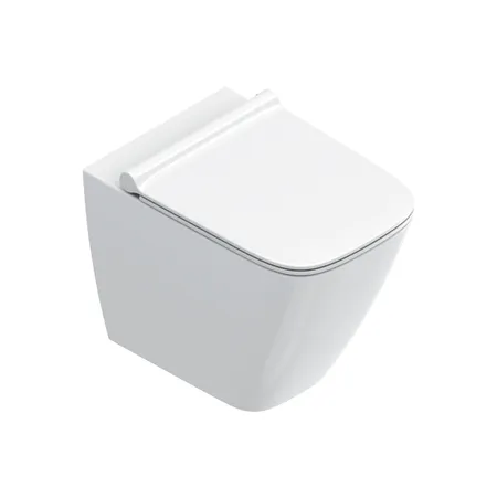 Catalano Green Унитаз напольный 55х37см, безободковый, смыв Tornado, покрытие Cataglaze+, цвет: белый глянцевый