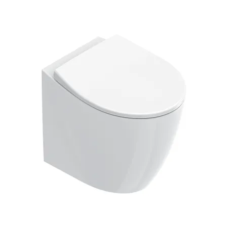 Catalano Italy Унитаз напольный 52х37см., безободковый, смыв Tornado, покрытие Cataglaze+, цвет: белый глянцевый
