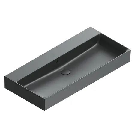 Catalano Premium Раковина 100x47см, без отв., цвет: черный матовый