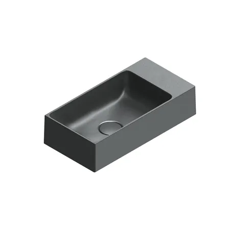 Catalano Premium Раковина 50x25см, без отв., цвет: черный матовый
