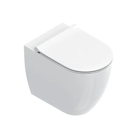 Catalano Sfera Унитаз напольный 55х35см, безободковый, смыв Tornado, покрытие Cataglaze+, цвет: белый глянцевый