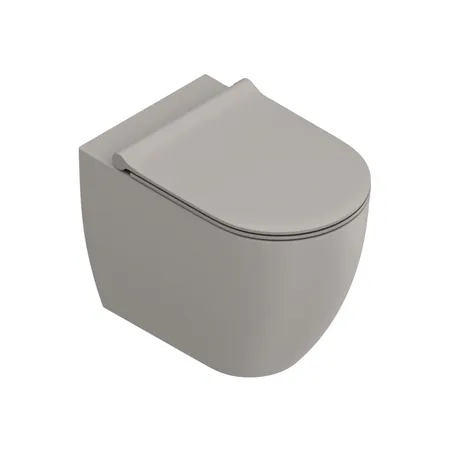 Catalano Sfera Унитаз напольный 54x35см, безободковый, смыв Tornado, покрытие Twinglaze+, цвет: Tortora Satinato