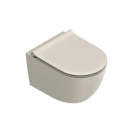 Catalano Sfera Унитаз подвесной 50x35см, безободковый, смыв Tornado, покрытие Twinglaze+, цвет: Sabbia Satinato