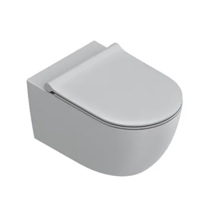 Catalano Sfera Унитаз подвесной 55х35см, безободковый, смыв Tornado, покрытие Twinglaze+, цвет: Cemento Satinato