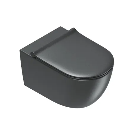 Catalano Sfera Унитаз подвесной 55х35см, безободковый, смыв Tornado, покрытие Twinglaze+, цвет: черный матовый