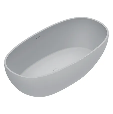 Catalano Solid Ванна отдельностоящая 176х91хh52см, с переливом, сифон в комплекте, цвет: Cemento Satinato