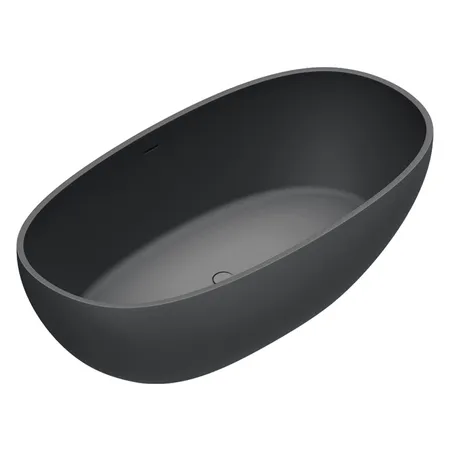 Catalano Solid Ванна отдельностоящая 176х91хh52см, с переливом, сифон в комплекте, цвет: черный матовый