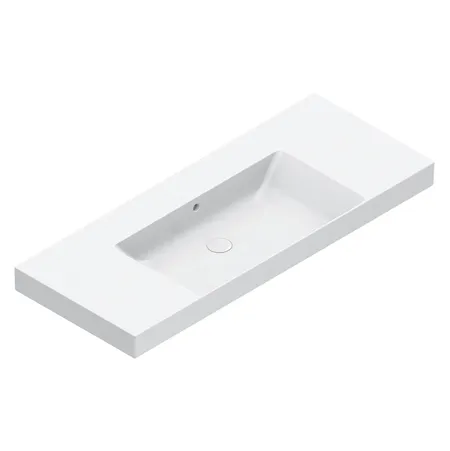 Catalano Zero Раковина 125x50см, без отв., цвет: белый глянцевый