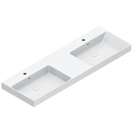 Catalano Zero Раковина 150x50см двойная, с 2 отв., цвет: белый глянцевый