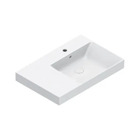Catalano Zero Раковина 75x50см чаша справа, с 1 отв., цвет: белый глянцевый