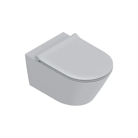 Catalano Zero Унитаз подвесной 55x35см, безободковый, смыв Tornado, покрытие Twinglaze+, цвет: Cemento Satinato