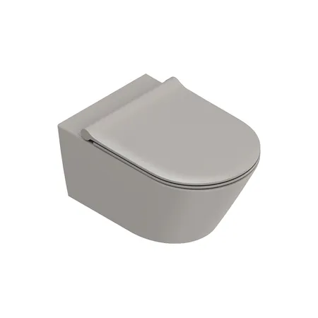 Catalano Zero Унитаз подвесной 55x35см, безободковый, смыв Tornado, покрытие Twinglaze+, цвет: Tortora Satinato
