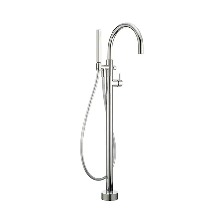 Cisal Less New Напольный смеситель для ванны с ручным душем со шлангом 150 см, цвет: хром