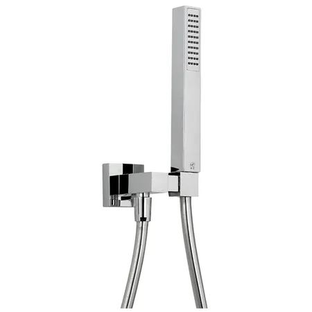 CISAL Shower Душевой гарнитур:ручная лейка,шланг 150 см,держатель настенный для лейки, цвет: хром
