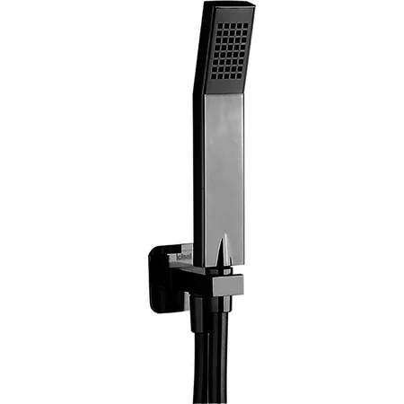 CISAL Shower Душевой гарнитур:ручная лейка,шланг 150 см,вывод с держателем, цвет: черный матовый