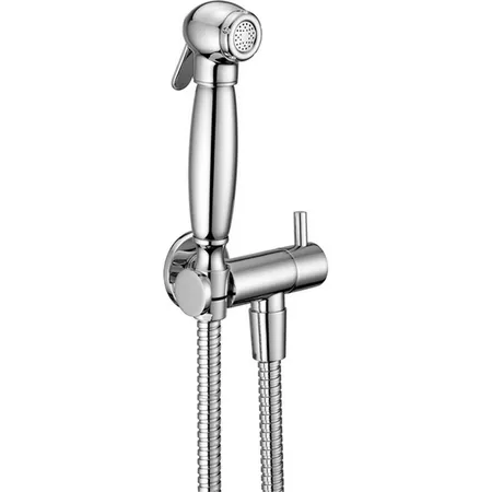 CISAL Shower Гигиенический душ со шлангом 120 см,вывод с держателем и запорный вентиль, цвет: хром