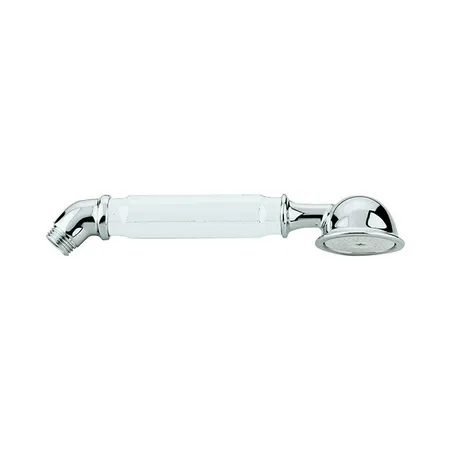 Cisal Shower Лейка душевая ручная с одним типом струи, ручка белая, цвет: хром