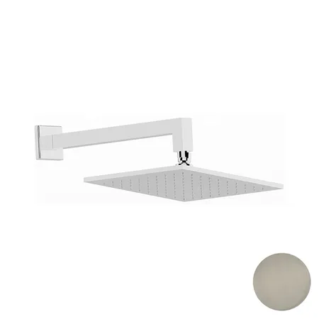 Cisal Shower Верхний душ 25х25см., с настенным держателем  L34см., цвет: Nichel Spazzolato