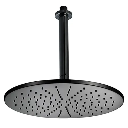 CISAL Shower Верхний душ D300 мм с потолочным держателем L180 мм, цвет: черный
